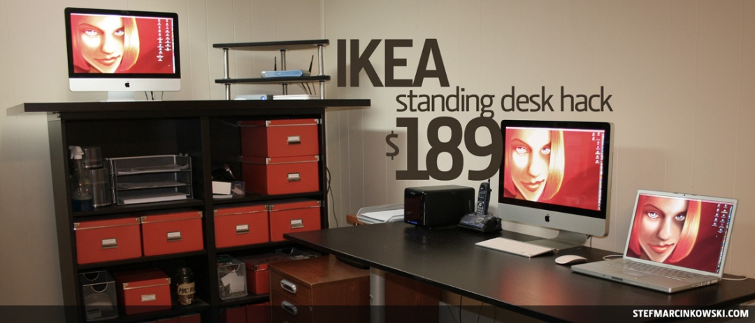 ikea hack standing desk